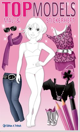 Produkt-Bild: Mal- und Stickerbuch Topmodels