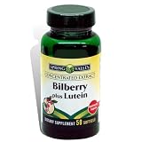 Spring Valley - Bilberry 62 mg Plus Lutein 15 mg, 50 Softgels