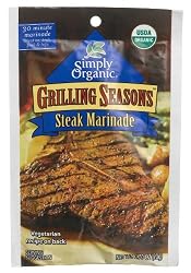 Simply Organic Organic Grilling Seasons Steak Marinade Certified Organic, 0.7-Ounce Packets (Pack of 12)