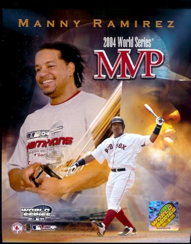 2004 World Series MVP Manny Ramirez 8 x 10 Glossy Photo - Shipped in Protective Top Loader!