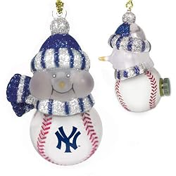 New York Yankees MLB All-Star Light-Up Acrylic Snowman Ornament (3")