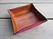 3rd Anniversary Gift. St. Augustine Quote Inscribed Leather Desk Tray.