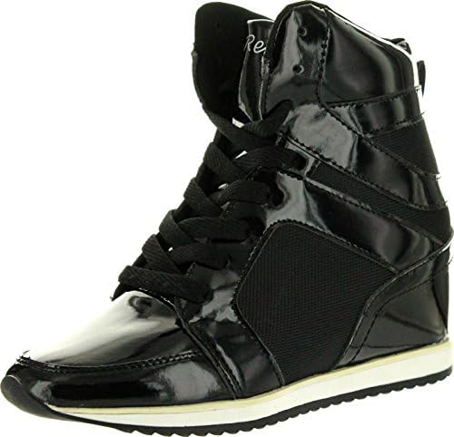 Reneeze Womens Kelly-02 High Top Wedge Heel Lace Up Sneaker Ankle Bootie