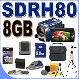 Pocket Video Camera Panasonic SDR H80 SD & HDD Camcorder w/70x Optical Zoom  BigVALUEInc Accessory Saver 8GB Filter Bundle