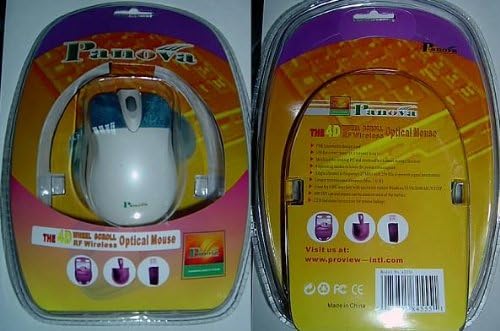 4D USB OPTICAL MOUSE RF WIRELESS SCROLL 800DPI -Works with Macs and PCs - iMac Macbook Mac Pro G3 G4 G5