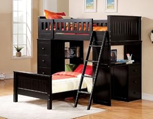 Canwood Ridgeline Bunk Bed With Built In Stairs Drawers Twin Over Full Espresso Qmj32 014 Furniture