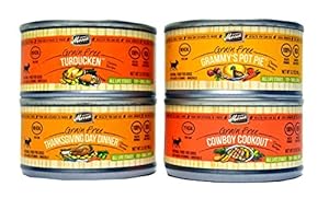Merrick Grain Free Canned Dog Food Variety Bundle - 4 Flavors (Turducken, Thanksgiving Day Dinner, Grammy's Pot Pie, and Cowboy Cookout) - 3 Ounces Each (24 Total Cans - 6 of Each Flavor)