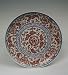 One Fine Blue&Red Flower Decoration Porcelain Plate, Chinese Antique Porcelain, Pottery, Bronze, Jade, and Paintings in Dynasty Antique