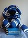 Cuddly Classic Sock Toy Blue Dog