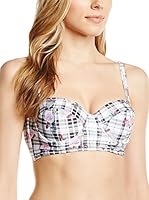 Minkpink Sujetador de Bikini "Iridescent Bloom" Bra Cup Bikini (Blanco / Gris)