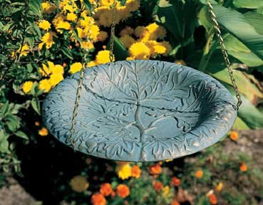 Birdbaths, Oak Leaf Hanging Birdbath