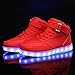 CIOR High Top LED Light Up Shoes 11 Colors Flashing Rechargeable Sneakers For Mens Womens Girls Boys,101B,03,34