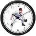 Baseball Infielder No.2 Baseball Theme Wall Clock by WatchBuddy Timepieces (White Frame) Image