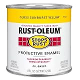 Rust-Oleum Corp 7747-730 “Stops Rust” Protective Enamel 1/2 pt- Sunburst Yellow