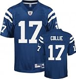 Austin Collie Blue Reebok NFL Premier Indianapolis Colts Jersey (Large)