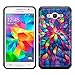 GW Case Compatible for Galaxy On5 [Shock Absorption/Impact Resistant] Hybrid Dual Layer Armor Defender Protective Case Cover for Galaxy On5 (Rainbow Flower)