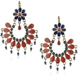 Leslie Danzis Coral Fan Shaped Chandelier Earr