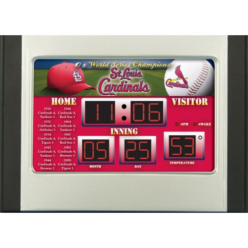 MLB St. Louis Cardinals Scoreboard Desk Clock