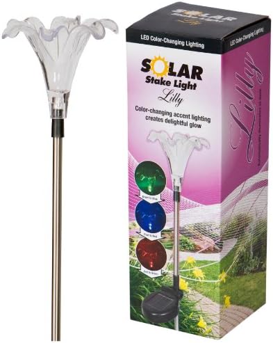 Headwind Consumer Products 830-1304 Solar Stake Light Color Changing Lily