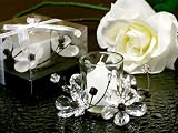 Black and White Crystals Candle Holder - Set of 24