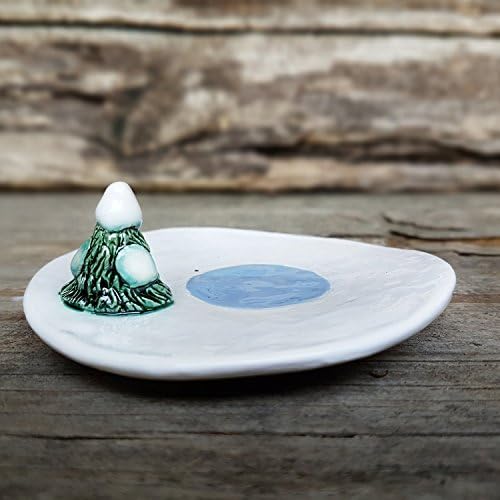 Ceramic Small Tree Ring Dish, jewlery holder, jewlery dish, catchall, ceramic spoon rest, tea bag rest, pottery trinket dish
