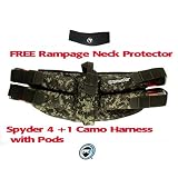 Paintball Spyder 4+1 Deluxe Harness CAMO wiith 4 -140 Round Pods and NECK PROTECTOR!- SUPER SALE!