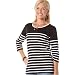 Misses Coral Bay Striped Snap Closure Tunic Top