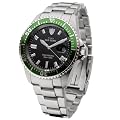 Detomaso Classic Automatik Taucheruhr SAN REMO Professional Green DT1025-B