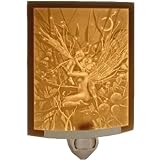 FAIRY GOD MOTHER AND CHILD - CURVED PORCELAIN LITHOPHANE NIGHT LIGHT - DESIGNED BY DAVID DELMARE