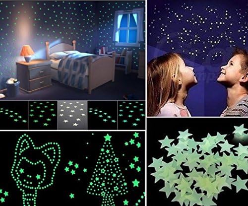 100Pcs Wall Sticker Home Decor Glow In The Dark Star Decal Baby Kid room