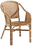 Hansen Rattan 3815/F610 Peddigrohrsessel ohne Polster B 54 T 60 H 83 SH 40 cm, honig