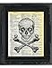Fresh Prints of CT Skull and Crossbones - Dictionary Art Print Printed On Authentic Vintage Dictionary Book Page - 8 x 10.5