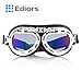 Ediors WWII Raf Vintage Pilot Motorcycle Biker Cruiser Goggles