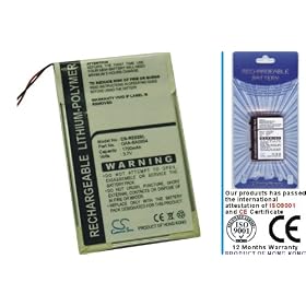 Buy 1700mAh Li-pl Battery For Creative Labs Nomad Jukebox ZenTouch, Zen Touch 20GB,... now!
