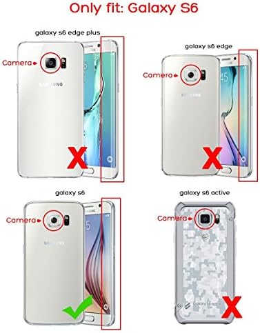 Galaxy S6 Case, S6 Case - ULAK Hybrid Shock Resistant Rubber Case Cover 3in1 Hard Plastic +Soft Silicone for Samsung Galaxy S6 (Follow the Sky/Blue)