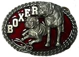 Boxer Dogs Belt Buckle + display stand