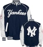 New York Yankees Current & Classic Logos Reversible Canvas/Satin Team Varsity Jacket