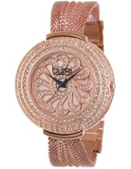 Burgi Womens BUR051RG Crystal Mesh Bracelet Watch