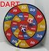 Dartscheibe 36 cm mit Klettband, Dart Spiel Klett Scheibe, Bälle, Pfeile (LHS)