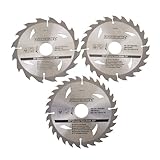 20、16、10ミリメートルリング - シルバーラインTCT円形は3缶セット160×30鋸刃