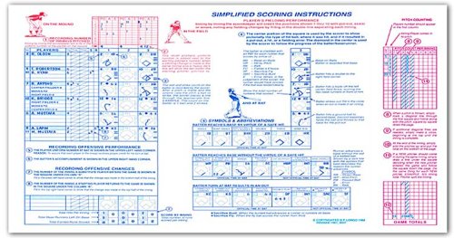 Score-Right 11 Position Baseball and Softball 30 Game Scorebook