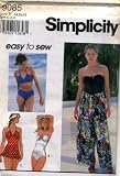 Simplicity Easy to Sew Swimsuit, Bathing Suit and Wrap Pants Sewing Pattern # 9085
