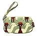 Bungalow360 Women's Vegan Cotton Canvas Mini Clutch Purse - Alpaca Print