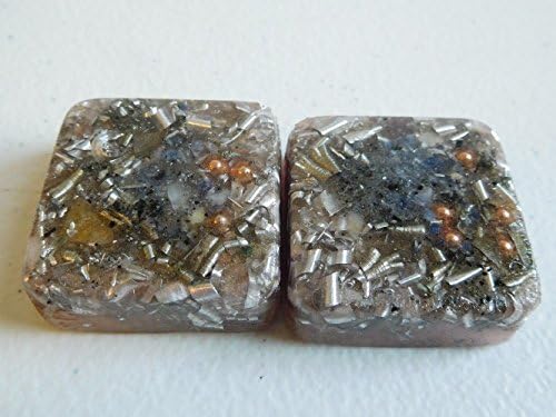 2 Pink Gold Mini Cube Tower Busters Orgone Generator Energy Accumulator PERFECT GIFTING TOOL!!!! 528Hz/7.83Hz/Advance Harmonics Many Beautiful Ingredients and Colors!! (Pink Gold)