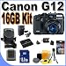 Canon G12 10 MP Digital Camera with 5x Optical Image Stabilized Zoom and 2.8 Inch Vari-Angle LCD With 16GB Accessory Kit