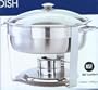 5 Quart Round Stainless Steel Chafing Dish with Glass Lid