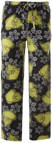 Grinch Men's Snowflakes Microfleece Lounge Pants (Medium)