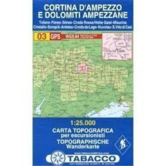 Cortina D'Ampezzo e Dolomiti Ampezzane: Wanderkarte Tabacco. 1:25000