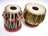 Tabla Set, Embossed Brass, Blemished