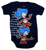 Dr. Seuss Thing One And Two Cat In The Hat Baby Creeper Romper